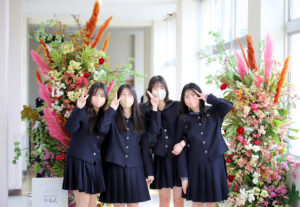 卒業式フラワーフォトブース
